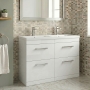 Delphi Horizon 1200mm 4-Drawer Floor Standing Vanity Unit (inc Basin)