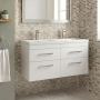 Delphi Horizon 1200mm 4-Drawer Wall Hung Vanity Unit (inc Basin)