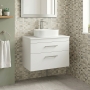Delphi Horizon 800mm 2-Drawer Wall Hung Countertop Vanity Unit