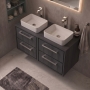 Delphi Lodge 1200mm 4-Drawer Wall Hung Countertop Vanity Unit