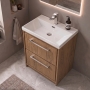 Delphi Lodge 600mm 2-Drawer Floor Standing Vanity Unit (inc Ceramic Basin)