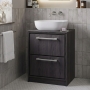 Delphi Lodge 600mm 2-Drawer Floor Standing Countertop Vanity Unit