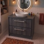 Delphi Lodge 800mm 2-Drawer Floor Standing Countertop Vanity Unit