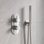 Delphi Loop Chrome Dual Concealed Shower Set with Handset and Bracket