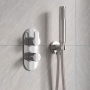 Delphi Loop Chrome Dual Concealed Shower Set with Handset and Bracket