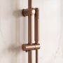 Delphi Round Pencil Brushed Bronze Slider Rail Shower Kit (inc Outlet Elbow)