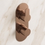 Delphi Loop Brushed Bronze 1-Outlet Dual Concealed Shower Valve