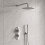 Delphi Loop Chrome Dual Concealed Shower Set with Fixed Head and Handset
