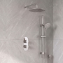 Delphi Loop Chrome Dual Concealed Shower Set with Fixed Head and Slide Rail Kit