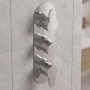Delphi Loop Chrome 2-Outlet Triple Concealed Shower Valve