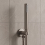 Delphi Round Pencil Brushed Pewter Shower Handset (inc Bracket and Hose)