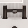 Delphi Loop Matt Black Pillar Mounted Bath Filler Tap