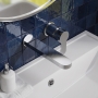 Delphi Loop Chrome 2-Hole Wall Mounted Basin Mixer Tap