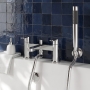 Delphi Loop Chrome Pillar Mounted Bath Shower Mixer Tap (inc Kit)