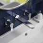 Delphi Loop Chrome 3-Hole Wall Mounted Basin Mixer Tap