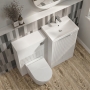 Delphi Lyra Satin White 1000mm 2-Door Waterproof Bathroom Furniture Combination Unit
