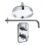 Delphi Marston Thermostatic Dual Concealed Mixer Shower with Fixed Shower Head - Chrome