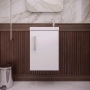 Delphi Modulo Slimline 400mm 1-Door Wall Hung Vanity Unit (inc Basin)