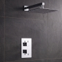 Delphi Nectar Chrome Dual Concealed Shower Set with Fixed Head