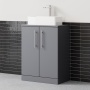 Delphi Nordic 600mm 2-Door Floor Standing Countertop Vanity Unit