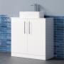 Delphi Nordic 800mm 2-Door Floor Standing Countertop Vanity Unit