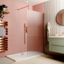 Delphi Optics Fluted Brushed Bronze Wet Room Shower Screen