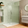 Delphi Optics Fluted Chrome Wet Room Shower Screen