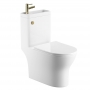Delphi P2 Round Close Coupled Toilet with Integrated Basin and excluding Tap (Brushed Brass Accent)