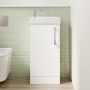Delphi Pavilion 400mm 1-Door Floor Standing Vanity Unit (inc Cloakroom Basin)