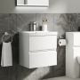 Delphi Penthouse 500mm 2-Drawer Wall Hung Vanity Unit (inc Basin)