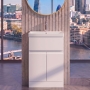 Delphi Penthouse 500mm 2-Door 1-Drawer Floor Standing Vanity Unit (inc Basin)