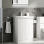 Delphi Penthouse 600mm 2-Door Floor Standing Vanity Unit (inc Basin)