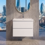 Delphi Penthouse 600mm 2-Drawer Wall Hung Vanity Unit (inc Basin)
