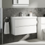Delphi Penthouse 800mm 2-Drawer Wall Hung Vanity Unit (inc Basin)