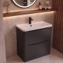 Delphi Polaris 800mm 2-Drawer Floor Standing Vanity Unit (inc Basin)