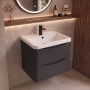 Delphi Polaris 600mm 2-Drawer Wall Hung Vanity Unit (inc Basin)