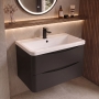 Delphi Polaris 800mm 2-Drawer Wall Hung Vanity Unit (inc Basin)
