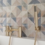 Delphi Port Brushed Brass Bath Shower Mixer Tap with Kit