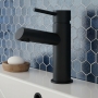 Delphi Quay Matt Black Mono Basin Mixer Tap