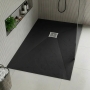 Delphi Sanctuary Black Slate Effect 33mm Rectangular Shower Tray (inc Grille)
