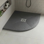 Delphi Sanctuary Grey Slate Effect 33mm Quadrant Shower Tray (inc Grille)