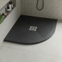 Delphi Sanctuary Black Slate Effect 33mm Quadrant Shower Tray (inc Grille)