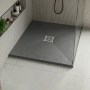 Delphi Sanctuary Grey Slate Effect 33mm Square Shower Tray (inc Grille)