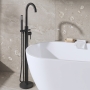 Delphi Sedona Matt Black Freestanding Bath Shower Mixer Tap (inc Kit)