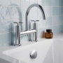 Delphi Sedona Chrome Pillar Mounted Bath Filler Tap
