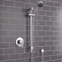 Delphi Solo Chrome Manual Concealed Shower Set with Slide Rail Kit