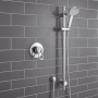 Delphi Solo Chrome Manual Concealed Shower Set with Eco Slide Rail Kit