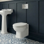 Delphi Stratford Traditional Wall Hung Toilet (inc White MDF Seat)