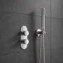 Delphi Theory Chrome Dual Concealed Shower Set with Handset and Bracket