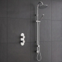 Delphi Theory Chrome Dual Concealed Shower Set with Premium Riser Kit